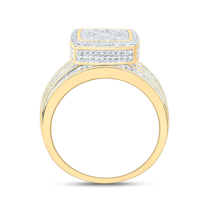 1/2CTW-NAT DIA P3 GIFT SQUARE RING Daisy Joyeria