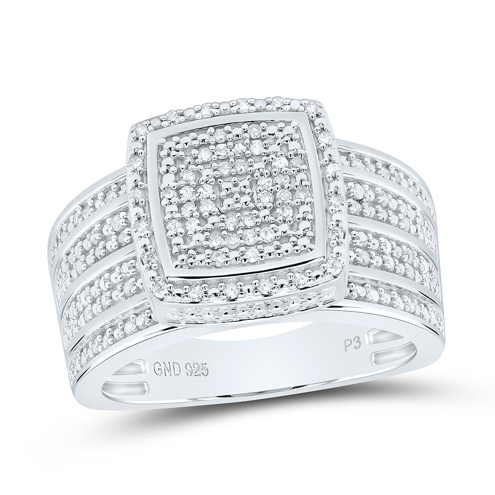 1/2CTW-NAT DIA P3 GIFT SQUARE RING Daisy Joyeria