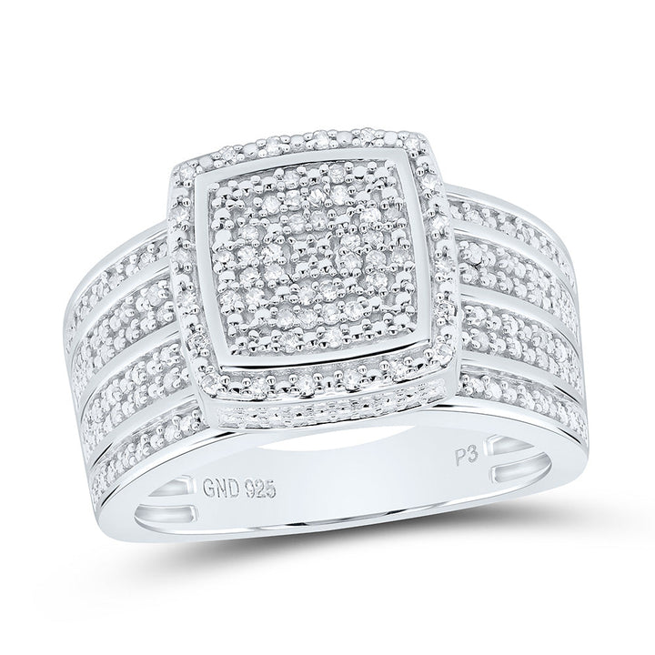 1/2CTW-NAT DIA P3 GIFT SQUARE RING Daisy Joyeria