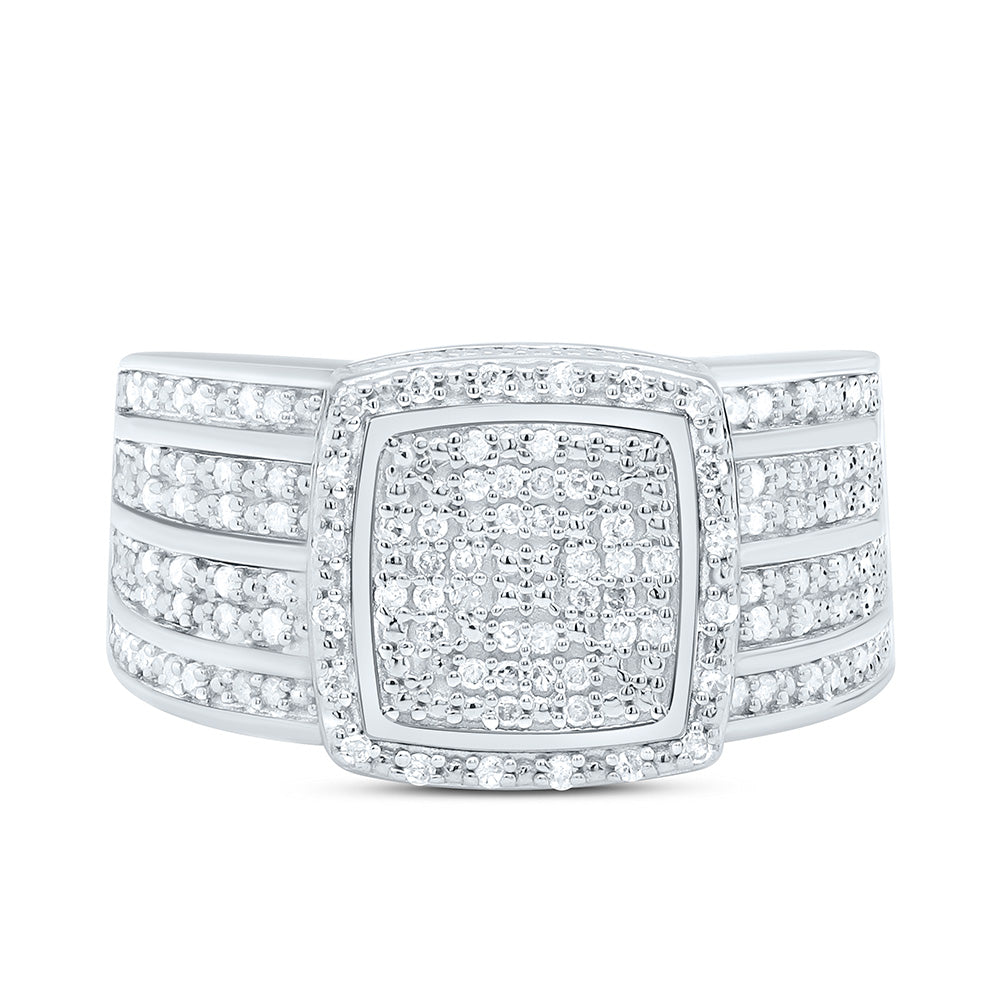 1/2CTW-NAT DIA P3 GIFT SQUARE RING Daisy Joyeria