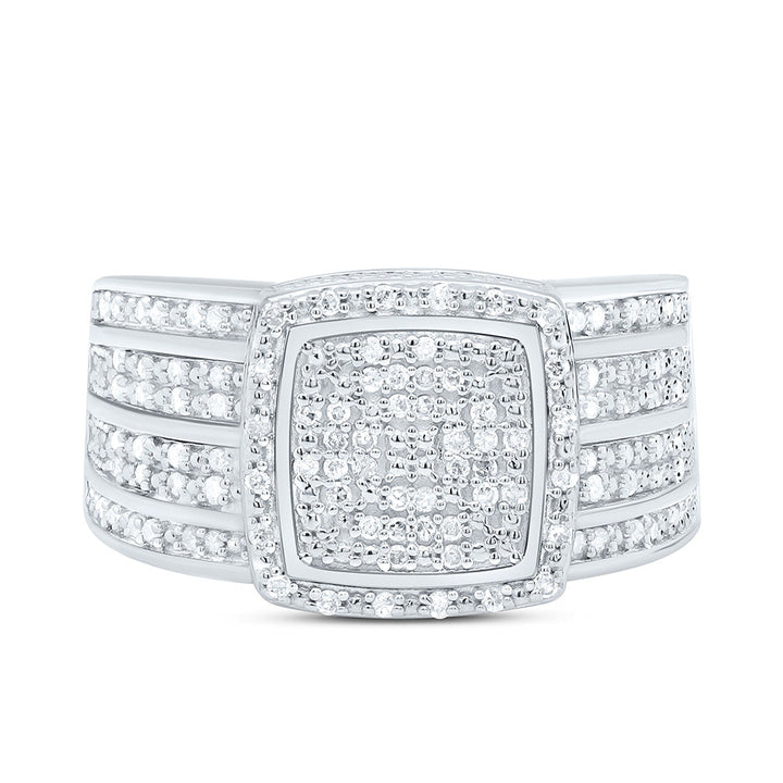 1/2CTW-NAT DIA P3 GIFT SQUARE RING Daisy Joyeria