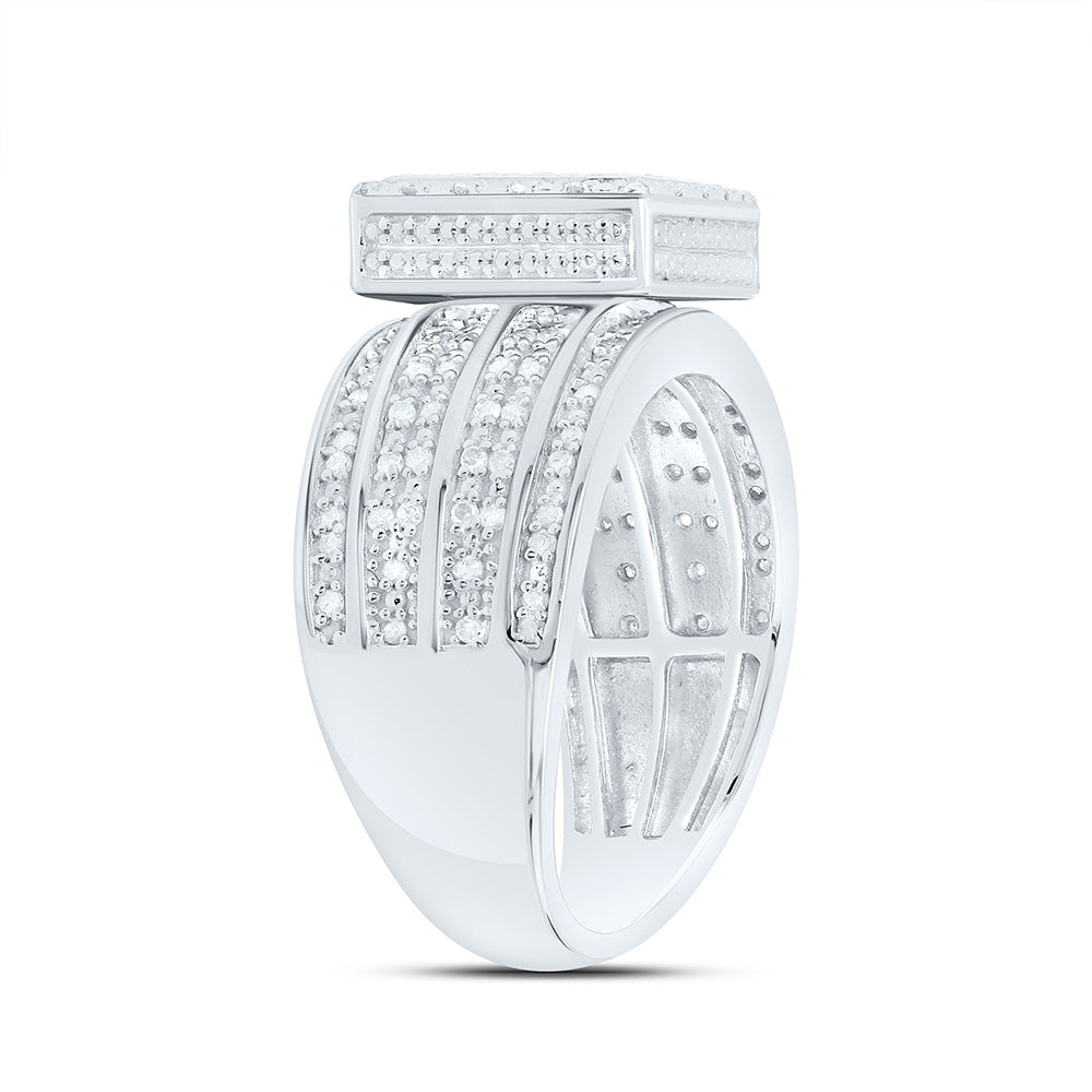 1/2CTW-NAT DIA P3 GIFT SQUARE RING Daisy Joyeria