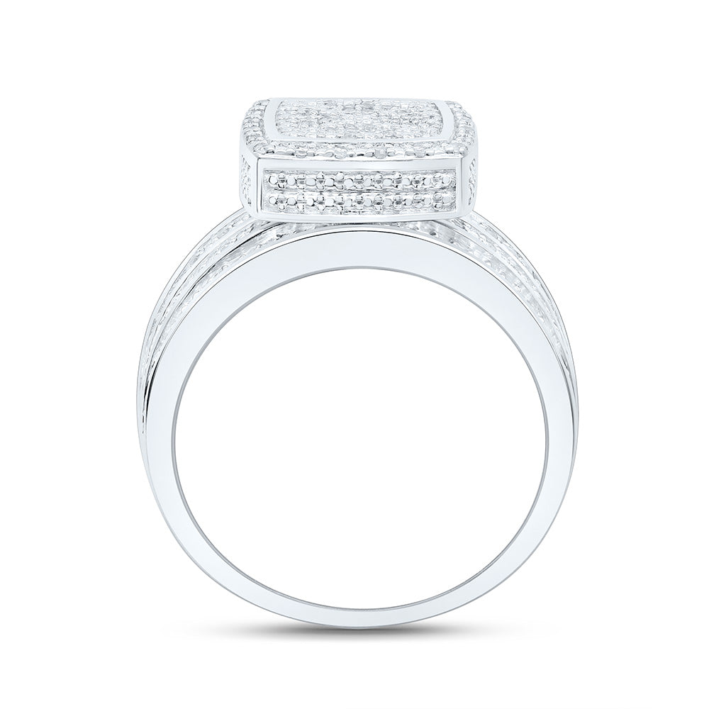 1/2CTW-NAT DIA P3 GIFT SQUARE RING Daisy Joyeria