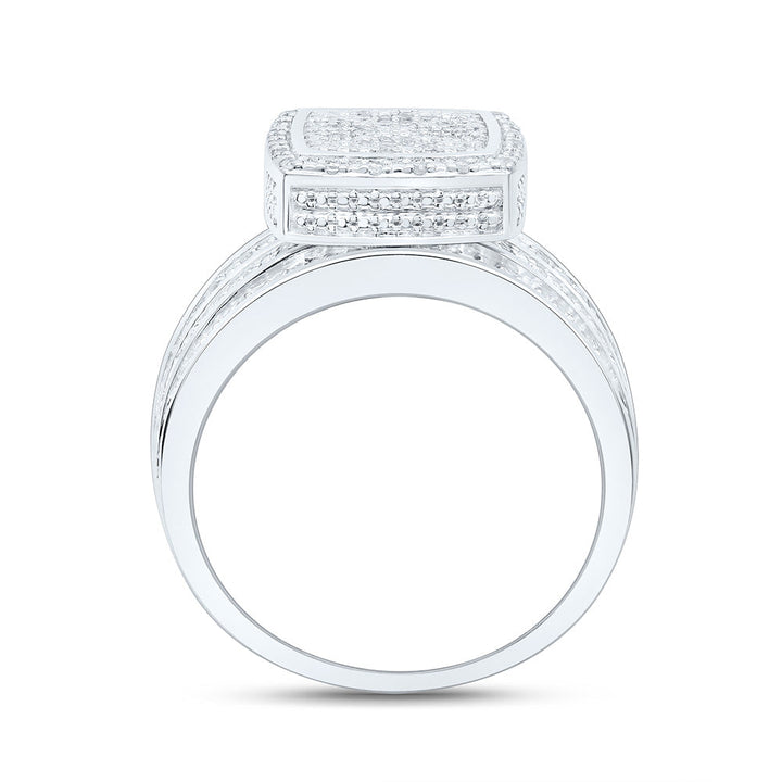 1/2CTW-NAT DIA P3 GIFT SQUARE RING Daisy Joyeria