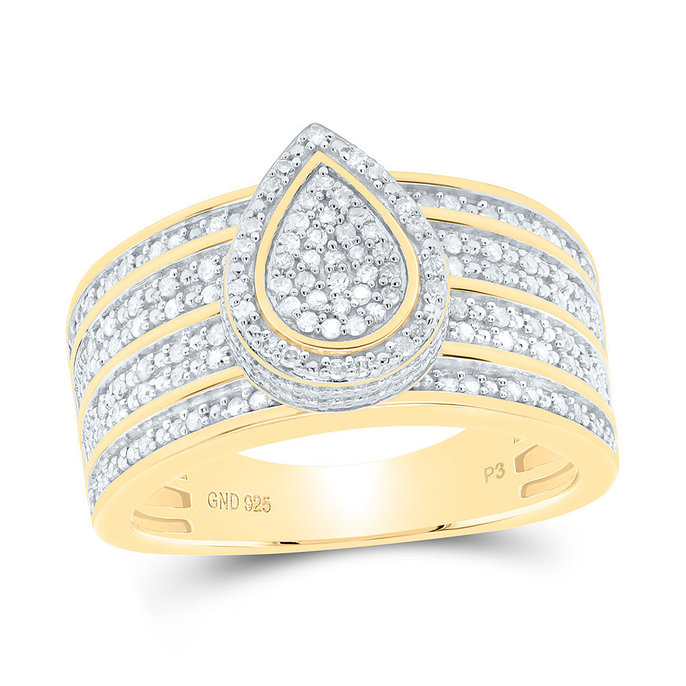 1/2CTW-NAT DIA P3 GIFT PEAR RING Daisy Joyeria