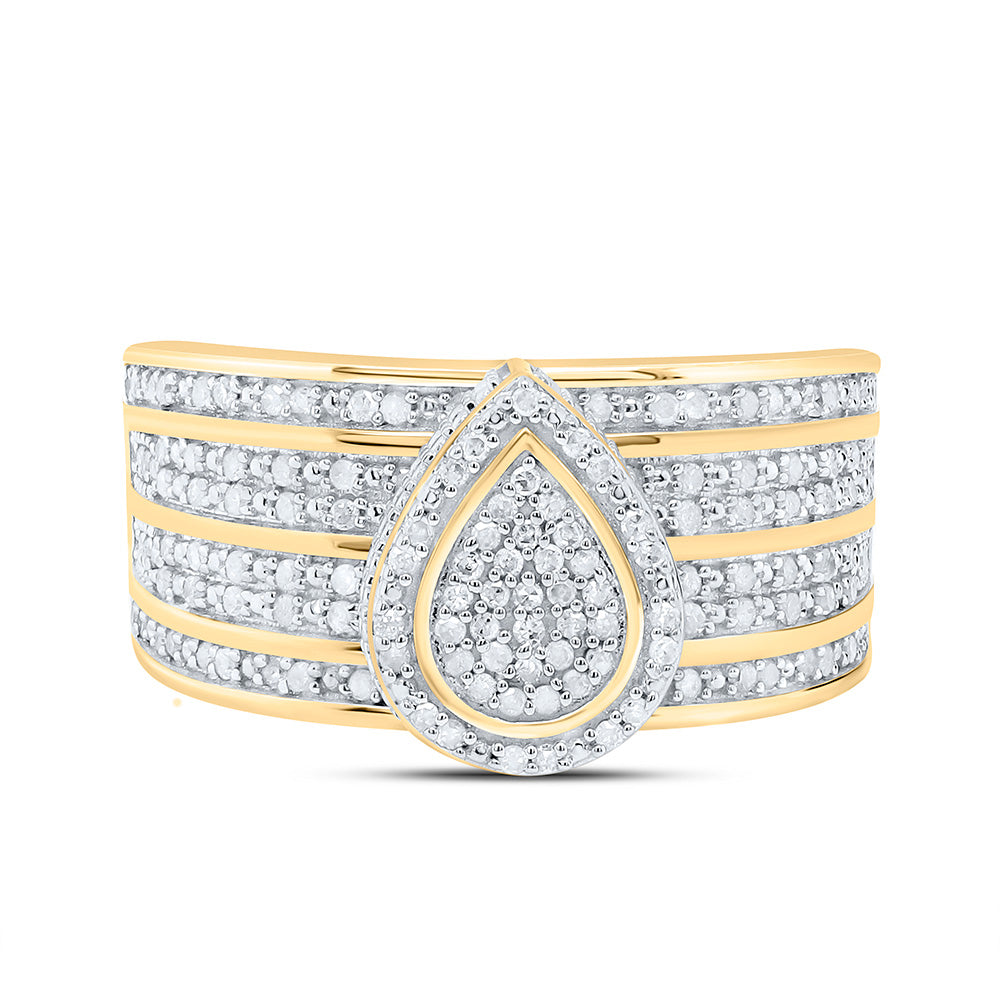 1/2CTW-NAT DIA P3 GIFT PEAR RING Daisy Joyeria