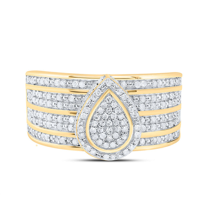 1/2CTW-NAT DIA P3 GIFT PEAR RING Daisy Joyeria