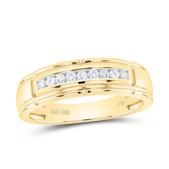 1/4CTW-NAT DIA P3 GIFT MENS BAND Daisy Joyeria
