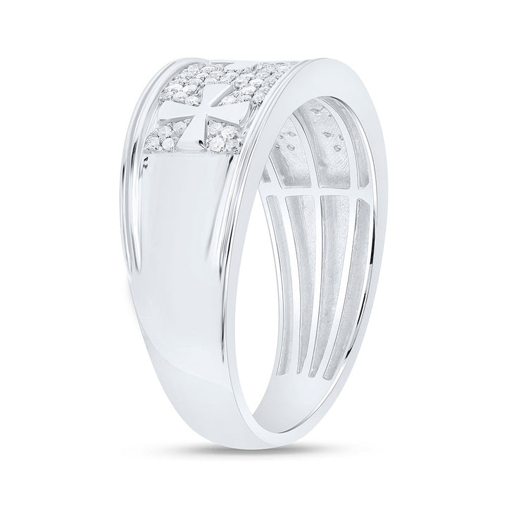 1/4CTW-NAT DIA P3 GIFT CROSS MENS BAND Daisy Joyeria
