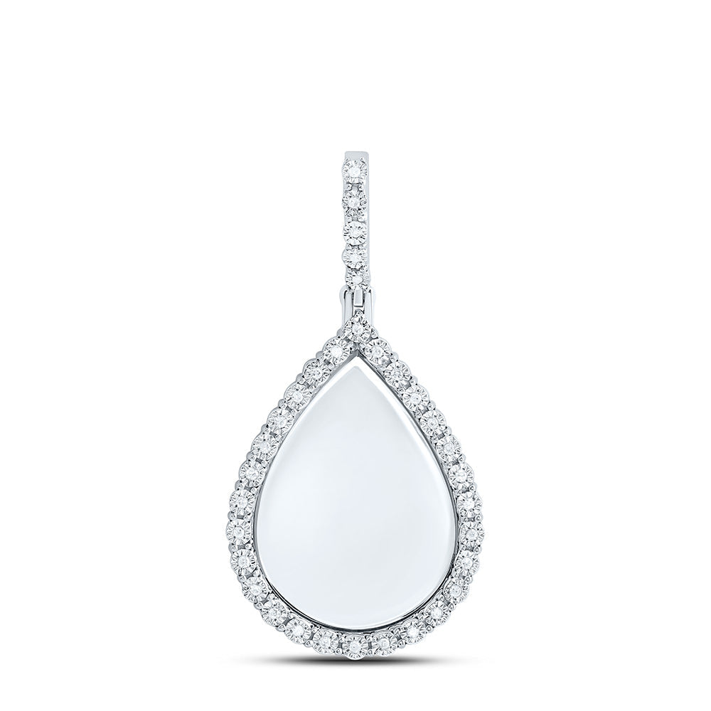 1/8CTW-NAT DIA P1 GIFT PEAR MEMORY PENDANT Daisy Joyeria