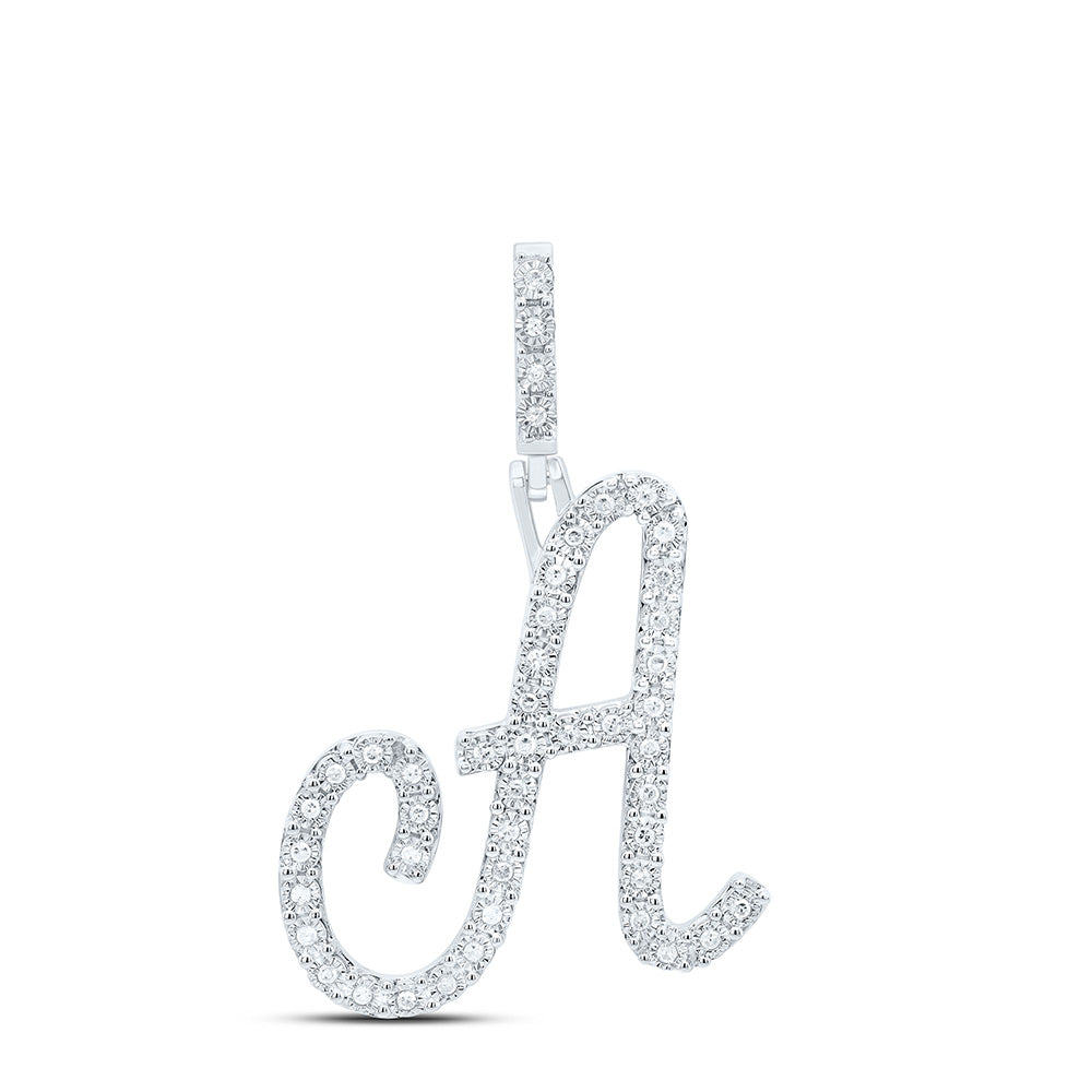 1/5CTW-NAT DIA P3 GIFT INITIAL "A" PENDANT Daisy Joyeria