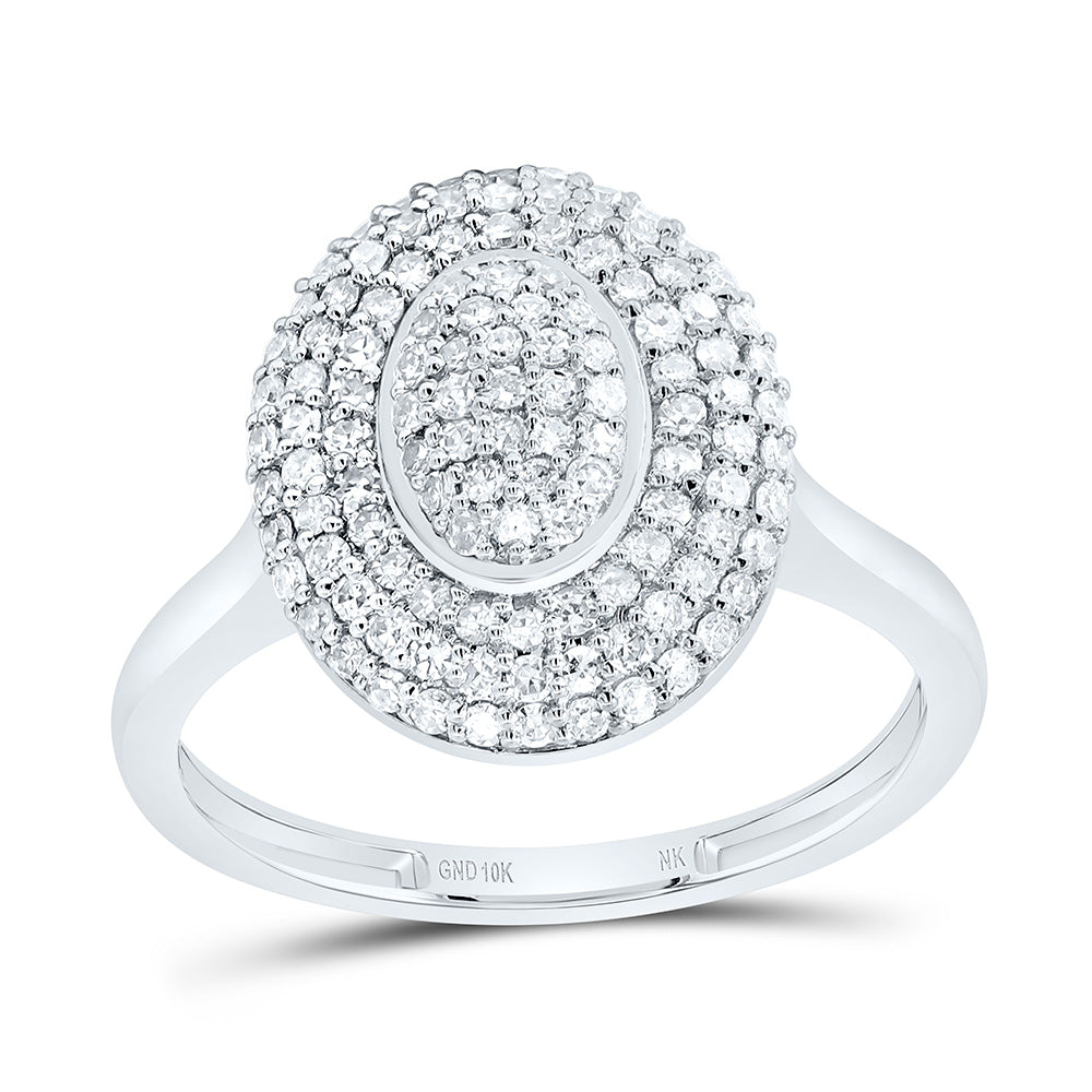 1/2CTW-NAT DIA NK FASHION OVAL RING Daisy Joyeria