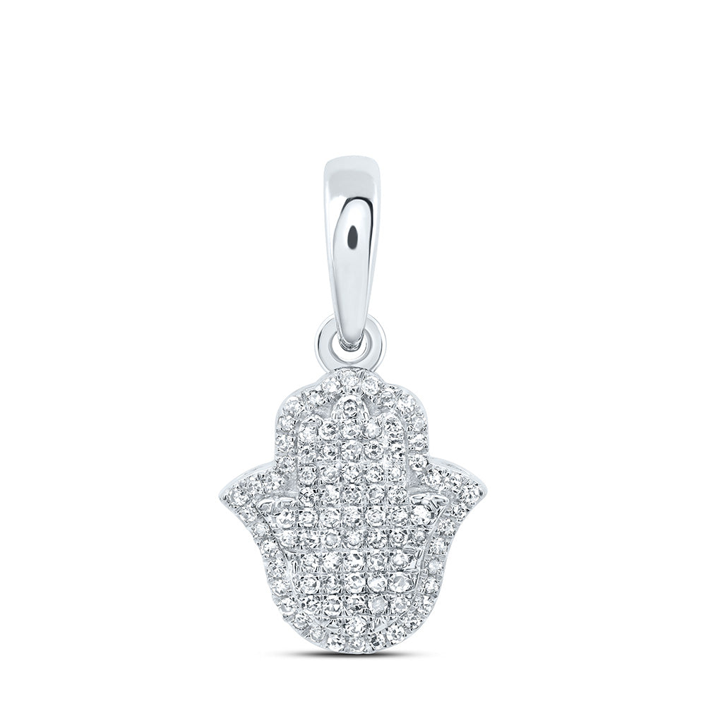 1/3CTW-NAT DIA NK FASHION HAMSA PENDANT Daisy Joyeria