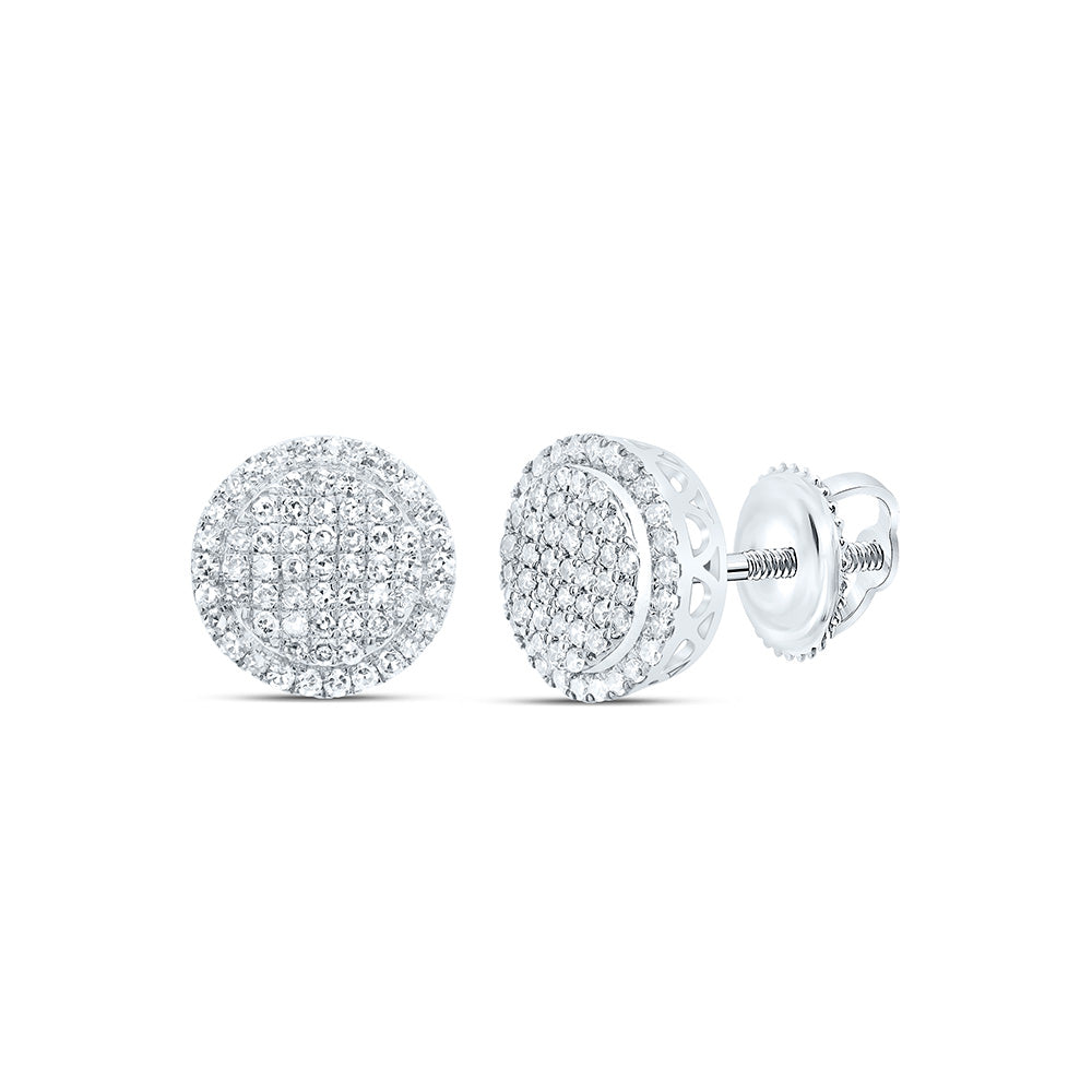 1/2CTW-NAT DIA NK FASHION ROUND EARRING Daisy Joyeria