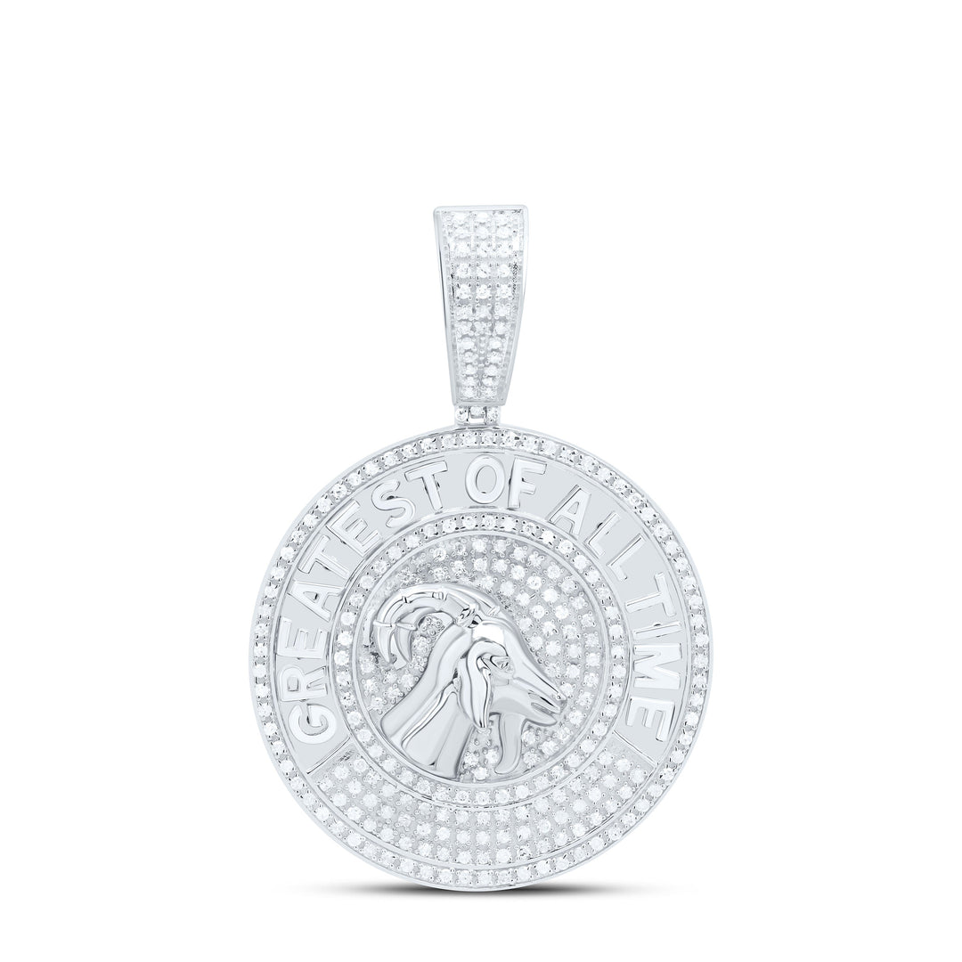 1CTW-NAT DIA P3 GOAT MENS CHARM Daisy Joyeria