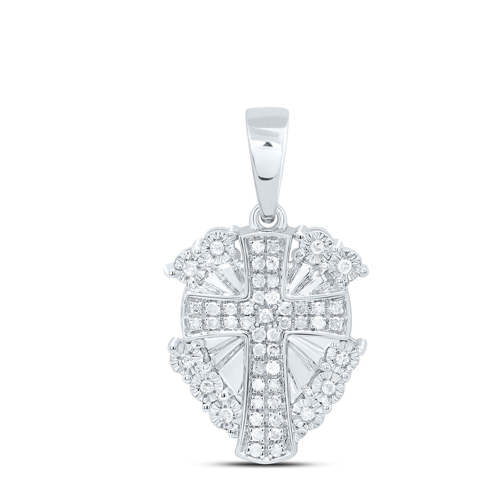 1/6CTW-NAT DIA P3 GIFT CROSS PENDANT Daisy Joyeria