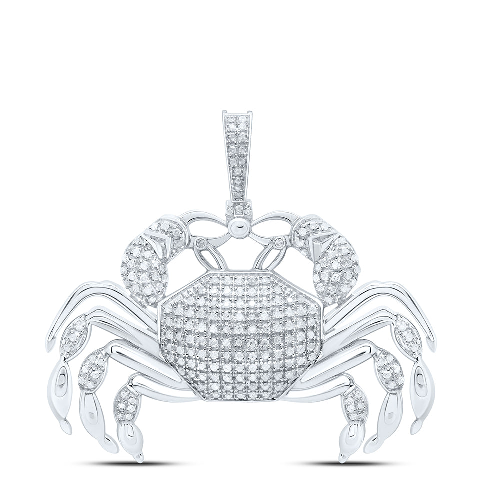 3/4CTW-NAT DIA P3 CRAB MENS CHARM Daisy Joyeria