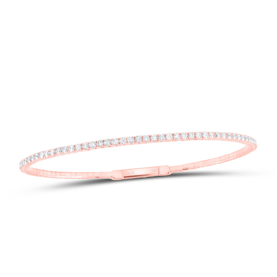 1 5/8CTW-NAT DIA ANA M FASHION FLEXIBLE BANGLE (60X50MM) Daisy Joyeria