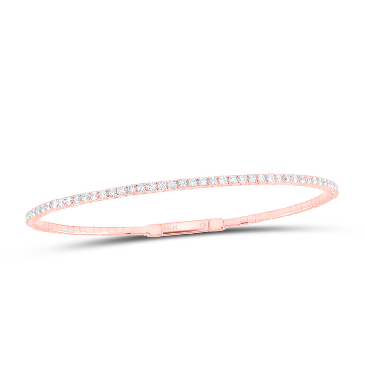1 5/8CTW-NAT DIA ANA M FASHION FLEXIBLE BANGLE (60X50MM) Daisy Joyeria