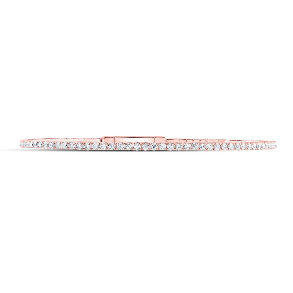 1 5/8CTW-NAT DIA ANA M FASHION FLEXIBLE BANGLE (60X50MM) Daisy Joyeria