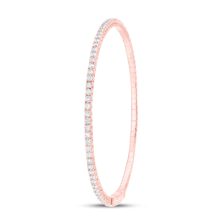 1 5/8CTW-NAT DIA ANA M FASHION FLEXIBLE BANGLE (60X50MM) Daisy Joyeria