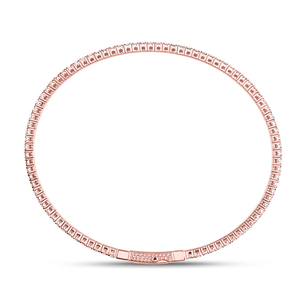 1 5/8CTW-NAT DIA ANA M FASHION FLEXIBLE BANGLE (60X50MM) Daisy Joyeria