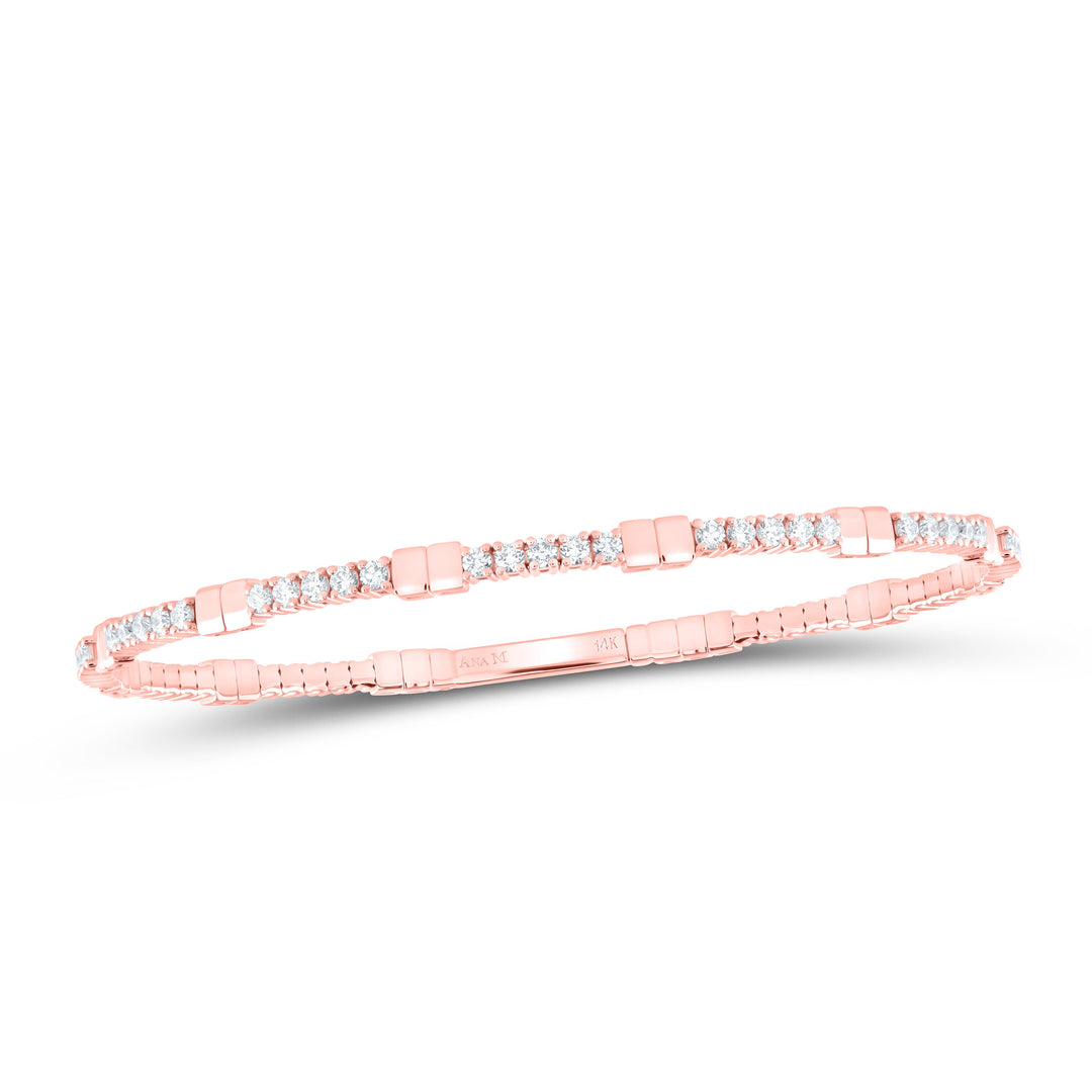 1 3/8CTW-NAT DIA ANA M FASHION FLEXIBLE BANGLE (60X50MM) Daisy Joyeria