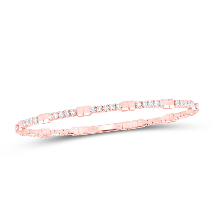 1 3/8CTW-NAT DIA ANA M FASHION FLEXIBLE BANGLE (60X50MM) Daisy Joyeria