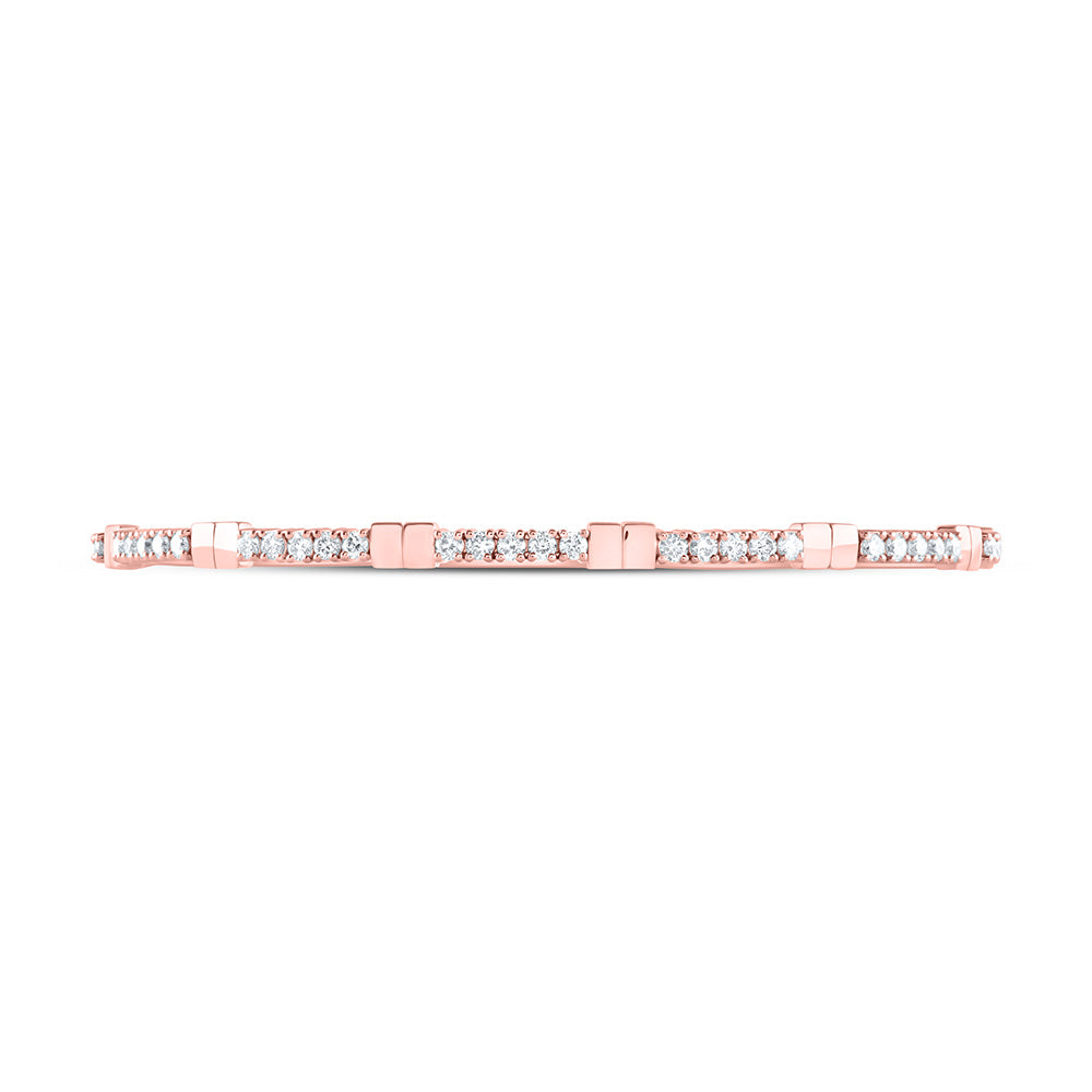 1 3/8CTW-NAT DIA ANA M FASHION FLEXIBLE BANGLE (60X50MM) Daisy Joyeria