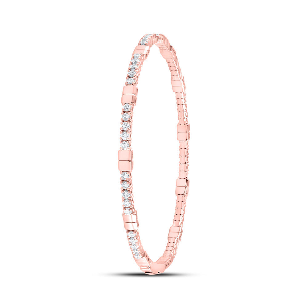 1 3/8CTW-NAT DIA ANA M FASHION FLEXIBLE BANGLE (60X50MM) Daisy Joyeria