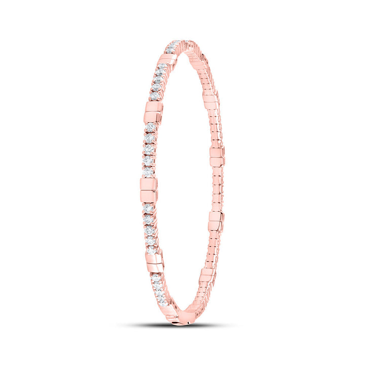 1 3/8CTW-NAT DIA ANA M FASHION FLEXIBLE BANGLE (60X50MM) Daisy Joyeria