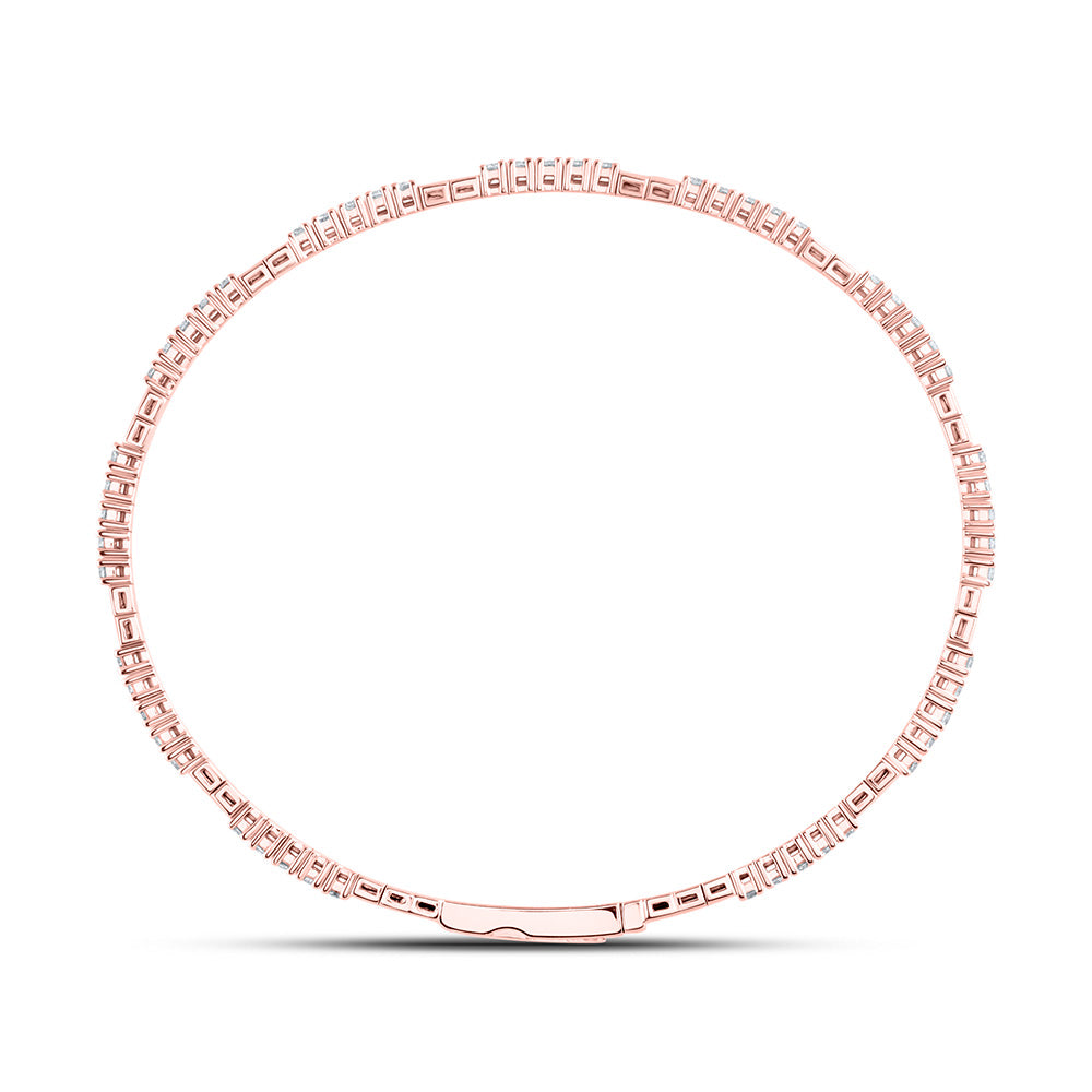 1 3/8CTW-NAT DIA ANA M FASHION FLEXIBLE BANGLE (60X50MM) Daisy Joyeria