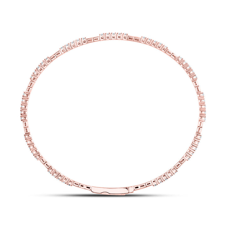 1 3/8CTW-NAT DIA ANA M FASHION FLEXIBLE BANGLE (60X50MM) Daisy Joyeria