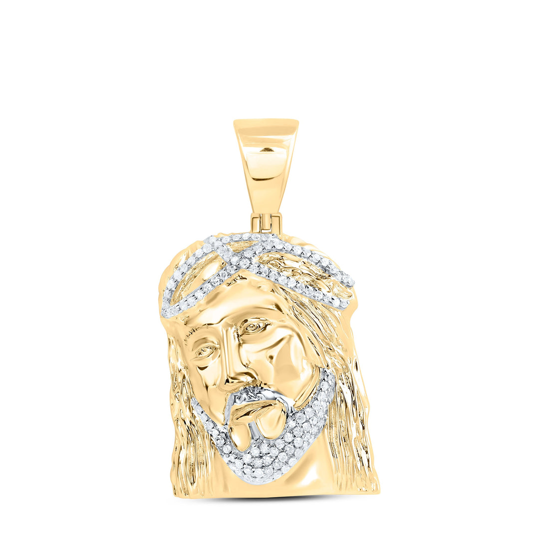 1/3CTW-NAT DIA P1 GIFT JESUS MENS CHARM Daisy Joyeria