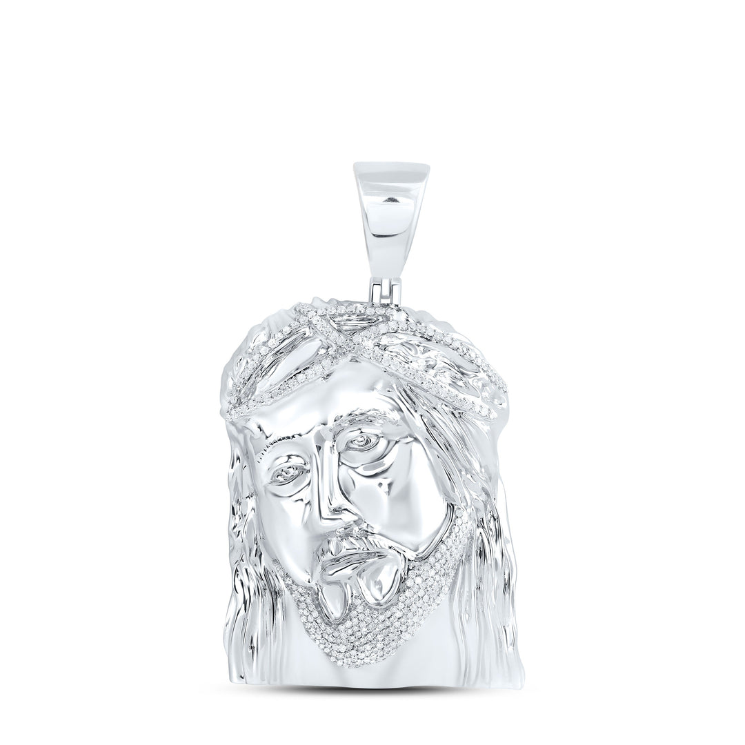 1 1/3CTW-NAT DIA P1 GIFT JESUS MENS CHARM Daisy Joyeria