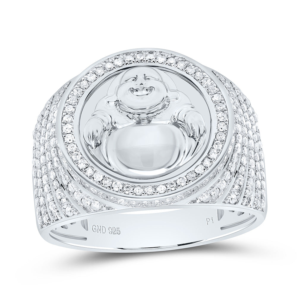 7/8CTW-NAT DIA P1 GIFT LAUGHING BUDDHA MENS RING Daisy Joyeria