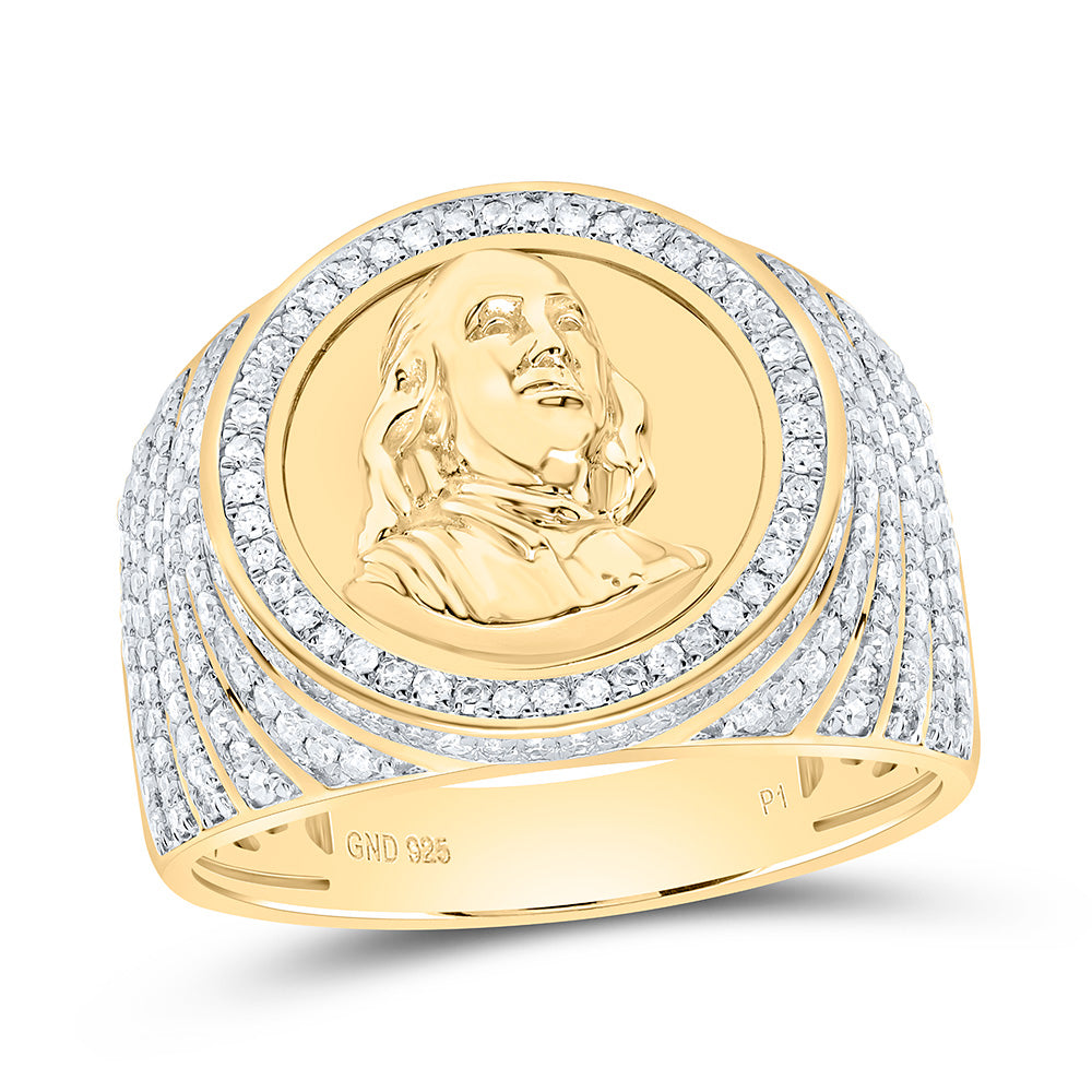 7/8CTW-NAT DIA P1 GIFT MENS RING Daisy Joyeria
