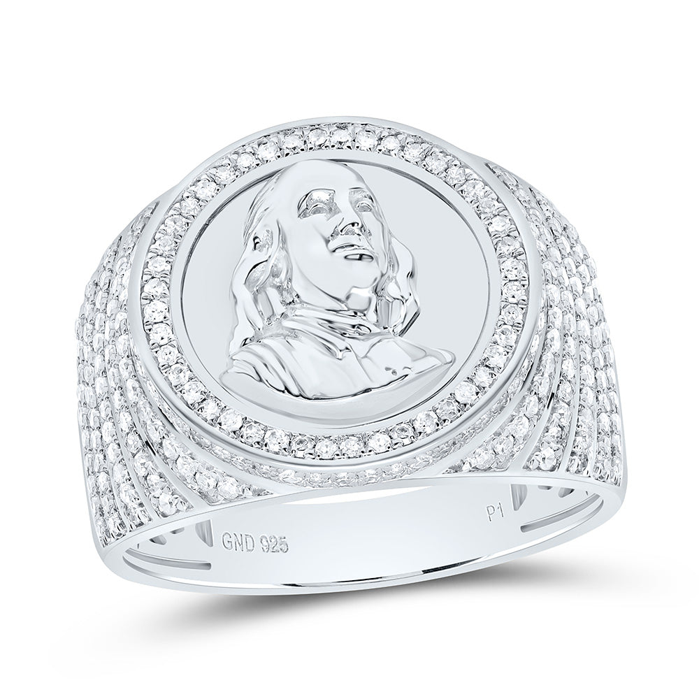 7/8CTW-NAT DIA P1 GIFT MENS RING Daisy Joyeria