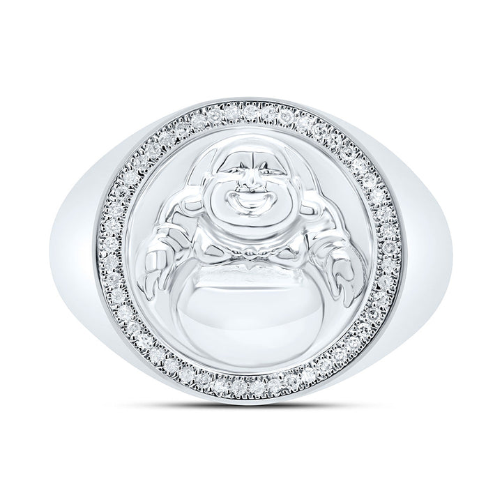 1/8CTW-NAT DIA P1 GIFT LAUGHING BUDDHA MENS RING Daisy Joyeria