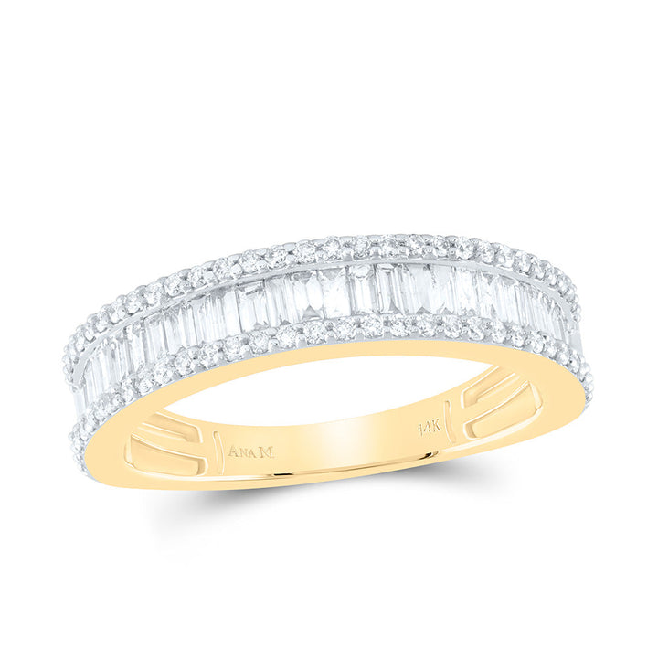 7/8CTW-NAT DIA ANA M FASHION LADIES BAGUETTE BAND Daisy Joyeria
