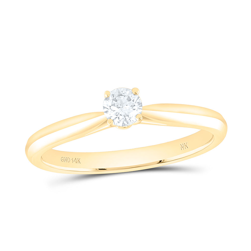 1/4CT-NAT DIA NK ROUND SOLITAIRE RING Daisy Joyeria