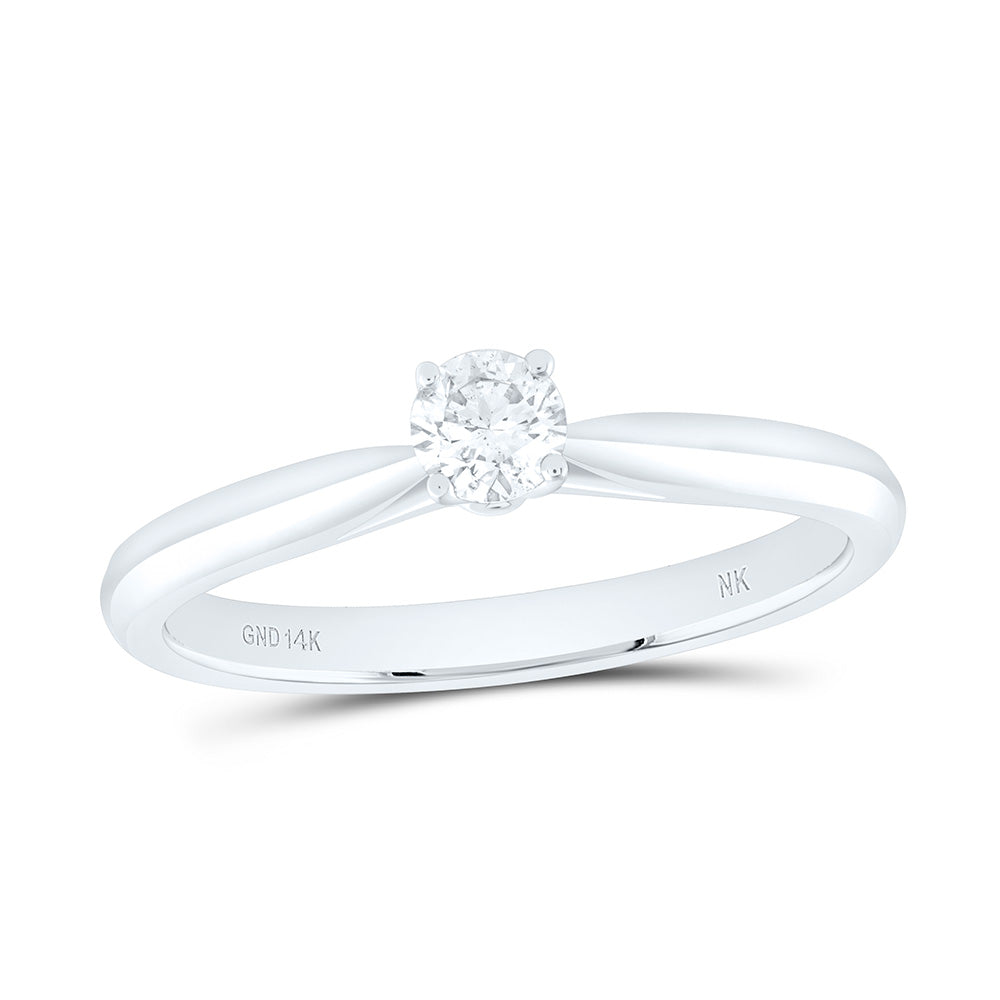 1/4CT-NAT DIA NK ROUND SOLITAIRE RING Daisy Joyeria