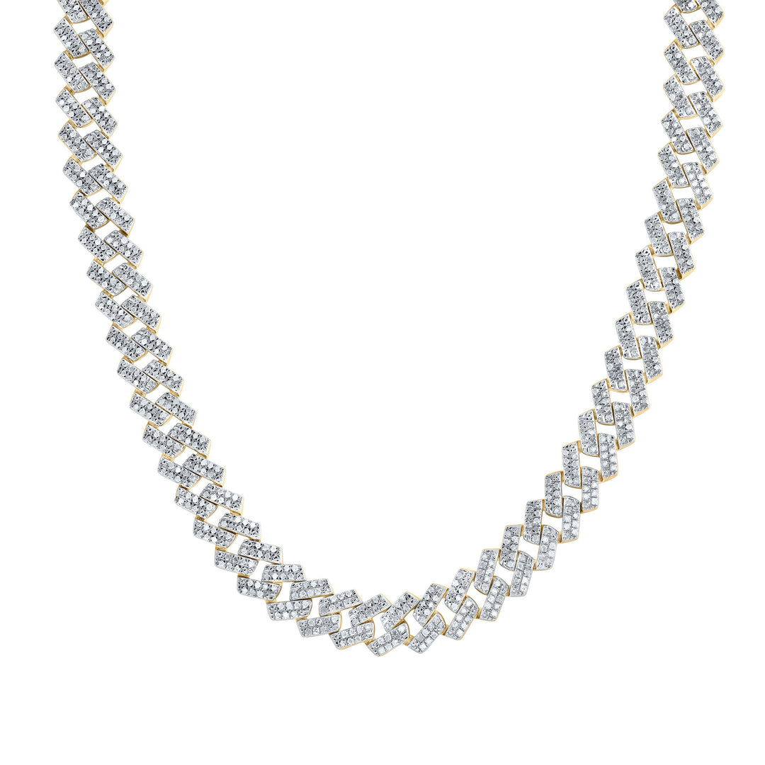 5 1/3CTW-NAT DIA P4 (11 MM) CUBAN CHAIN (20 INCH) Daisy Joyeria