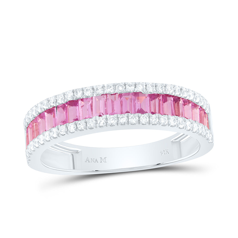 1/4 CTW-NAT DIA ANA M 1CTW-BG-PINK SAPP NAT GEM LADIES BAND Daisy Joyeria