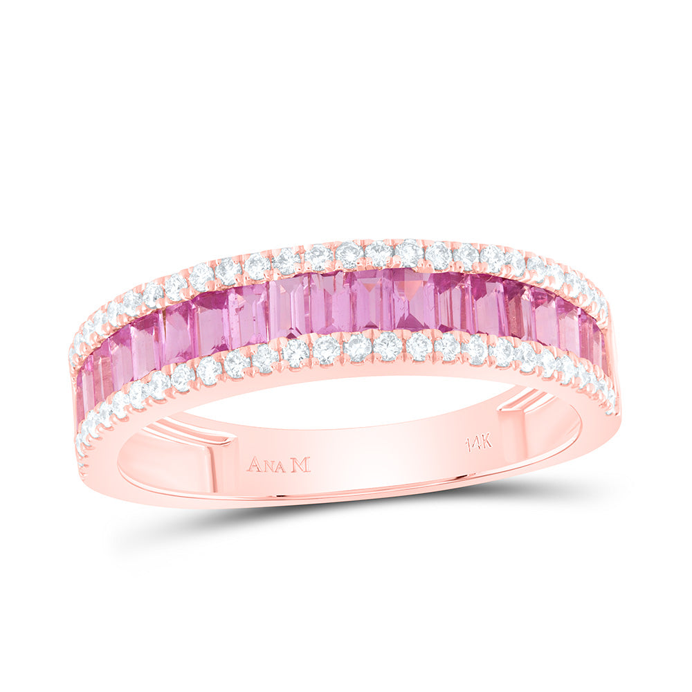 1/4 CTW-NAT DIA ANA M 1CTW-BG-PINK SAPP NAT GEM LADIES BAND Daisy Joyeria