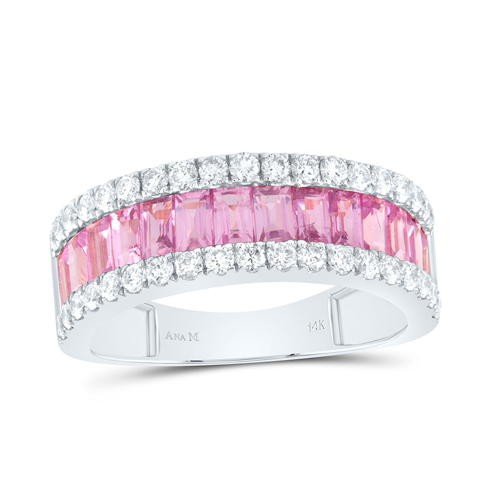 1/2 CTW-NAT DIA ANA M 15/8CTW-BG-PINK SAPP NAT GEM LADIES BAND Daisy Joyeria
