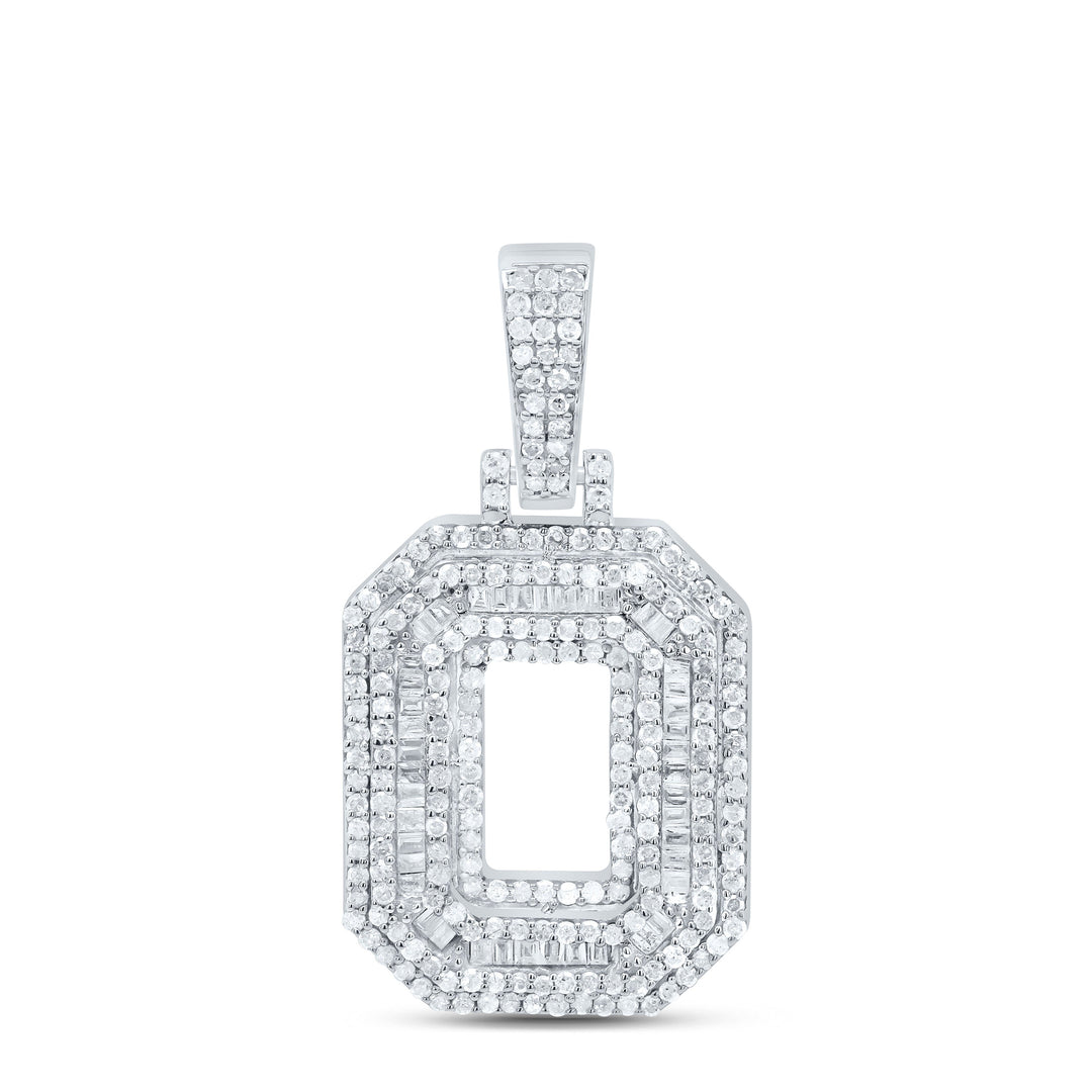 7/8CTW-NAT DIA P2 P3 MENS INITIAL "O" PENDANT Daisy Joyeria