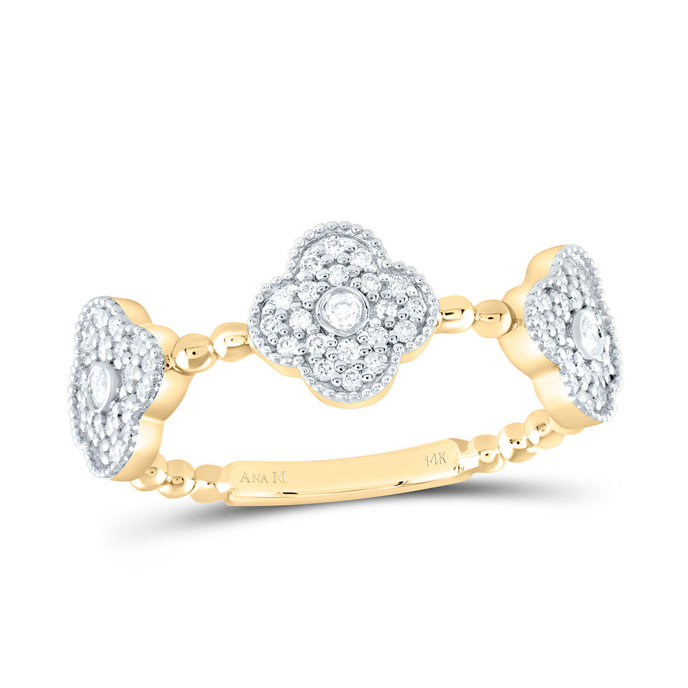 1/5CTW-NAT DIA ANA M FASHION CLOVER RING Daisy Joyeria