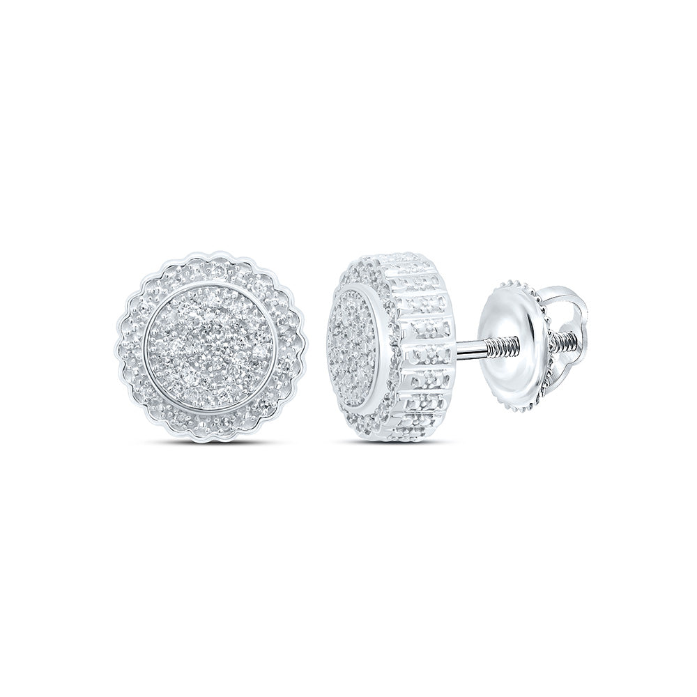 1/5CTW-NAT DIA P3 GIFT ROUND EARRING Daisy Joyeria
