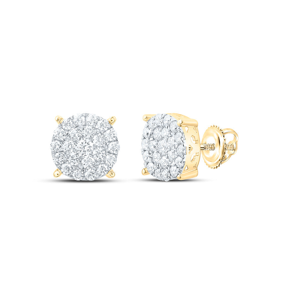2CTW-NAT DIA P1N GIFT ROUND STUD EARRING Daisy Joyeria